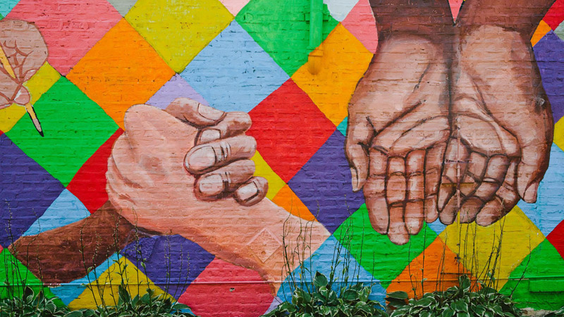 Outdoor hoto of wall art